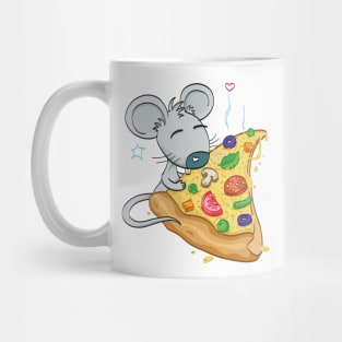 Paired t-shirts Mouse and Pizza (part #1: Mouse) Mug